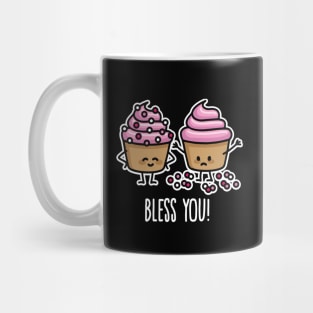 Bless you! cupcakes sprinkles sneezing cupcake Mug